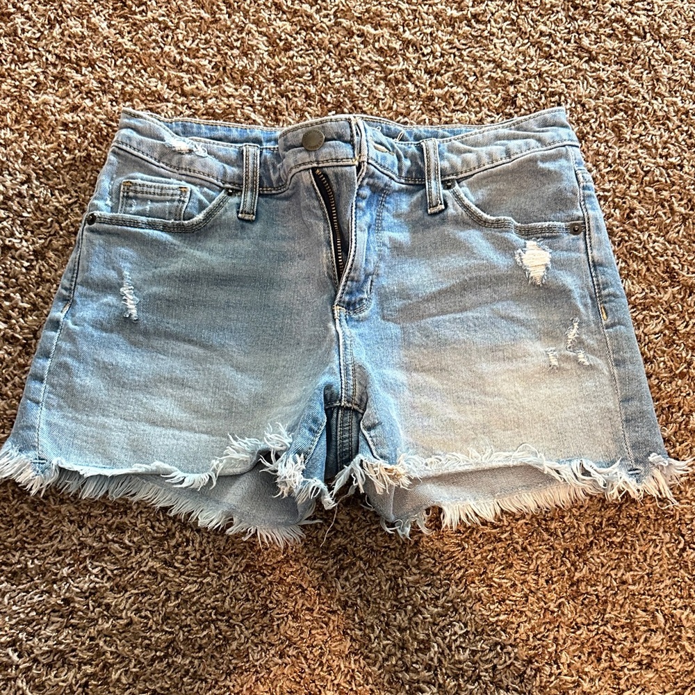 Universal Thread Light Blue Frayed Jean Shorts